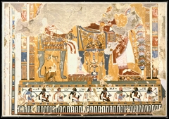 Amenhotep III and Queen Tiye Enthroned Beneath a Kiosk, Tomb of Anen by Nina M Davies