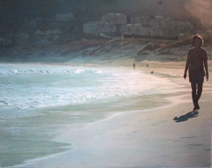 An evening stroll on Hout bay beach by Peter Strobos