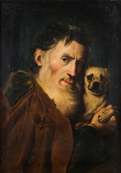 An Old Man with a Dog by Giacomo Ceruti