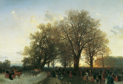 Auf dem Heimweg von der Weltausstellung im Wiener Prater 1873 by August Schaeffer von Wienwald