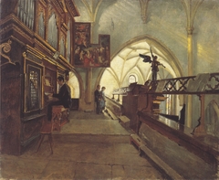 Auf dem Kirchenchor der Lienzer Pfarrkirche St. Andrä by Albin Egger-Lienz