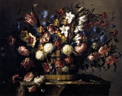 Basket of flowers by Juan de Arellano