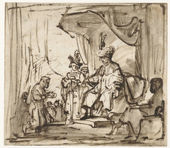 Bode met de kroon van Saul voor David by Unknown Artist