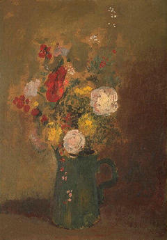 Bouquet de fleurs au mimosa by Odilon Redon