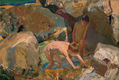 Children Looking for Shellfish by Joaquín Sorolla