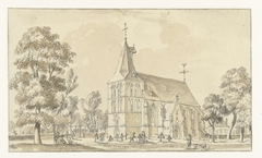 De kerk te Asperden, Duitsland by Jan de Beijer