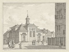 De Schotse Kerk en Luthers Weeshuis te Rotterdam by Jan Bulthuis