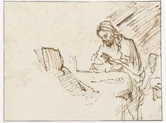 De verzoeking van Christus by Willem Drost