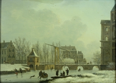 De Wittevrouwensingel bij de Wittevrouwenpoort in Utrecht by Hendrik van Oort