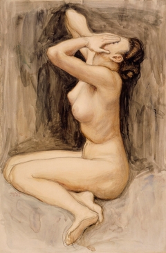 Despair, study for the "By the River of Tuonela", Jusélius Mausoleum by Akseli Gallen-Kallela