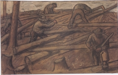 Die Holzfäller by Albin Egger-Lienz