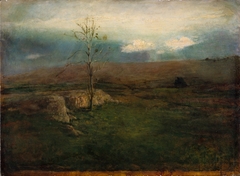 Early Spring: Sun Struggling Through Clouds (Landscape) by John La Farge