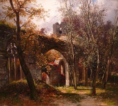 End of Autumn (Hirsau Abbey/Black Forest) by Fritz von Wille