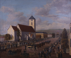 Entry of Charles XIV John of Sweden in Trondheim 31 August 1835 by Mathias Anton Dalager