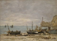 Étretat by Eugène Boudin