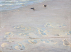 Footprints in the sand by Peder Severin Krøyer