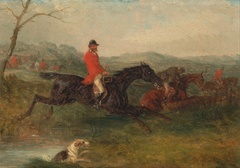 Foxhunting: Clearing a Brook by William Joseph Shayer