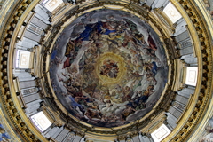 Frescos in the dome of the royal chapel of San Gennaro by Domenichino