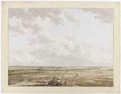 Gezicht van de Tafelberg met op de voorgrond Blaricum by Jacob Cats 1741-1799