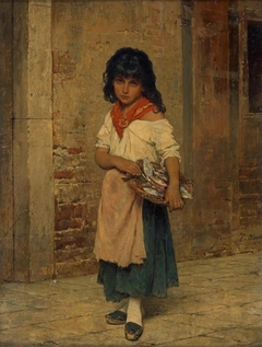 Girl with fish by Eugene de Blaas