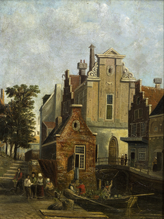 Grachtje by Willem Johannes Martens