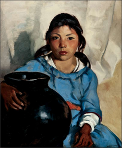 Gregorita with the Santa Clara Bowl by Robert Henri