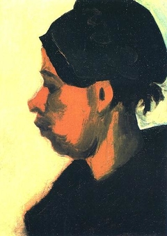 Head of a Peasant Woman with Dark Cap by Vincent van Gogh