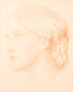 Head of a Young Woman with Braided Hair - George Frederick Watts - ABDAG003583 by George Frederic Watts