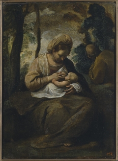 Holy Family by Simone Cantarini