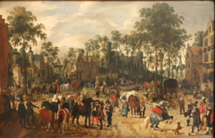 Horse fair by Sebastiaen Vrancx