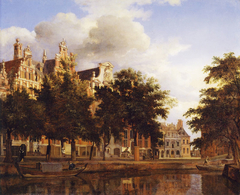 Houses on the Herengracht, Amsterdam by Jan van der Heyden