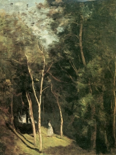 In a Park by Jean-Baptiste-Camille Corot