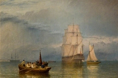 In Port - A Calm by Henry Dawson