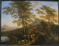 Italian Landscape with Peasants by Willem de Heusch