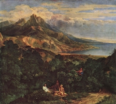 Italienische Küstenlandschaft by Francisque Millet