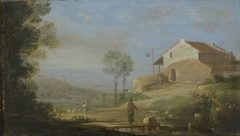 Italienische Landschaft mit Brücke by Charles Cornelisz de Hooch