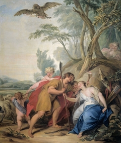 Jupiter, Disguised as a Shepherd, Seducing Mnemosyne, the Goddess of Memory by Jacob de Wit