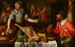 Kitchen Interior with Christ in the House of Mary and Martha by Cornelis Engelsz