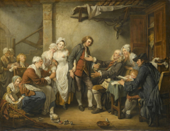 L'Accordée de Village by Jean-Baptiste Greuze