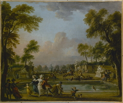 La charge du prince de Lambesc dans le jardin des Tuileries, le 12 juillet 1789 by Jean-Baptiste Lallemand