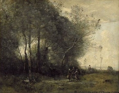 La Danse des bergères. Souvenir d'Arleux by Jean-Baptiste-Camille Corot