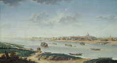 La Salpêtrière, vue de la Rapée by Nicolas-Jean-Baptiste Raguenet