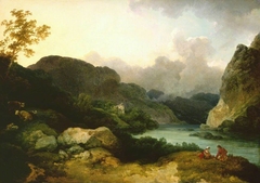 Lake Scene, Evening by Philip James de Loutherbourg