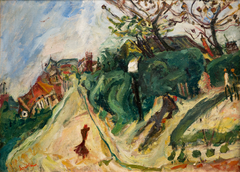 Landscape with character by Chaim Soutine