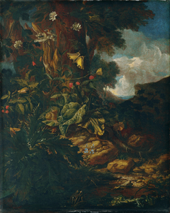 Landschaft mit Reptilien und Insekten (II) by Johann Adalbert Angermayer