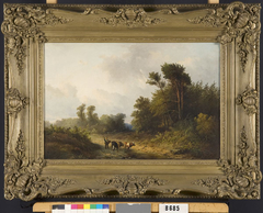 Landschap met veedrijver by Albert Jurardus van Prooijen