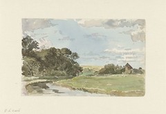 Landschap op Texel by Jan Hoynck van Papendrecht