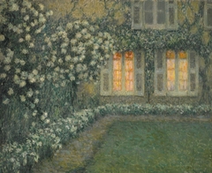 Le Jardin Blanc au Crépuscule by Henri Le Sidaner