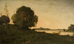 Le Pont De Nevers by Henri Harpignies