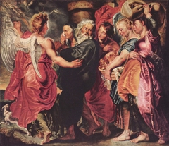 Lot and his family escaping from Sodom by Peter Paul Rubens